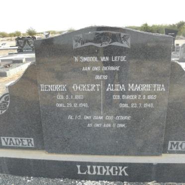LUDICK Hendrik Ockert 1863-1948 &amp; Alida Magrietha BURGER 1865-1948
