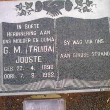 JOOSTE G.M. 1898-1982