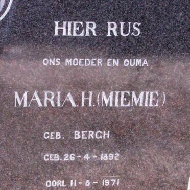 ESTERHUYSEN Maria H. nee BERGH 1892-1971
