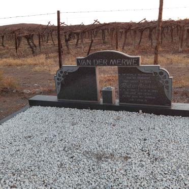 MERWE Pieter Jacobus, van der 1919-1988