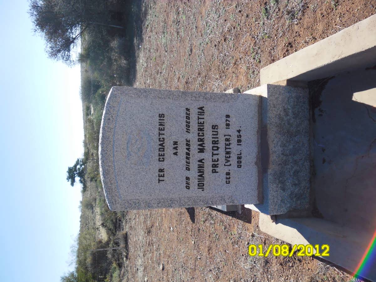 PRETORIUS Johanna Margrietha nee VENTER 1879-1954