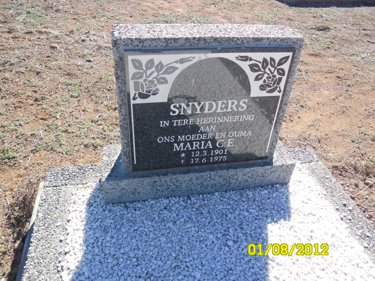 SNYDERS Maria C.E. 1901-1975