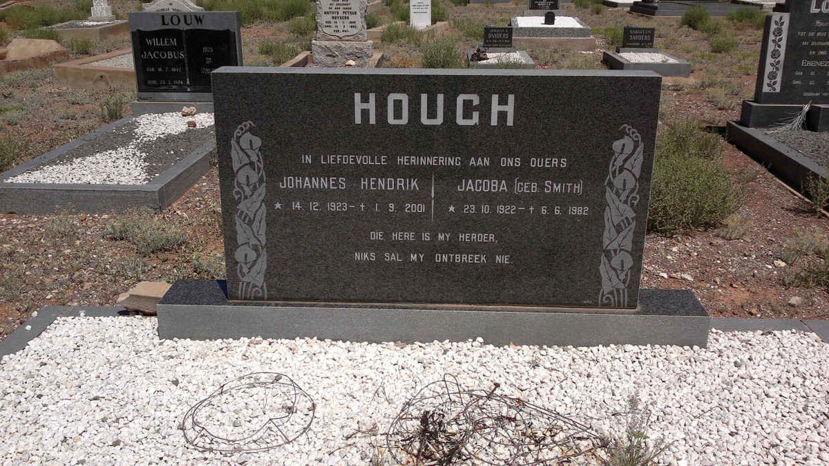 HOUGH Johannes Hendrik 1923-2001 &amp; Jacoba SMITH 1922-1982