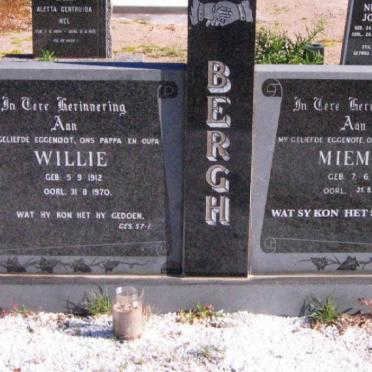 BERGH Willie 1912-1970 &amp; Miemie 1918-2000
