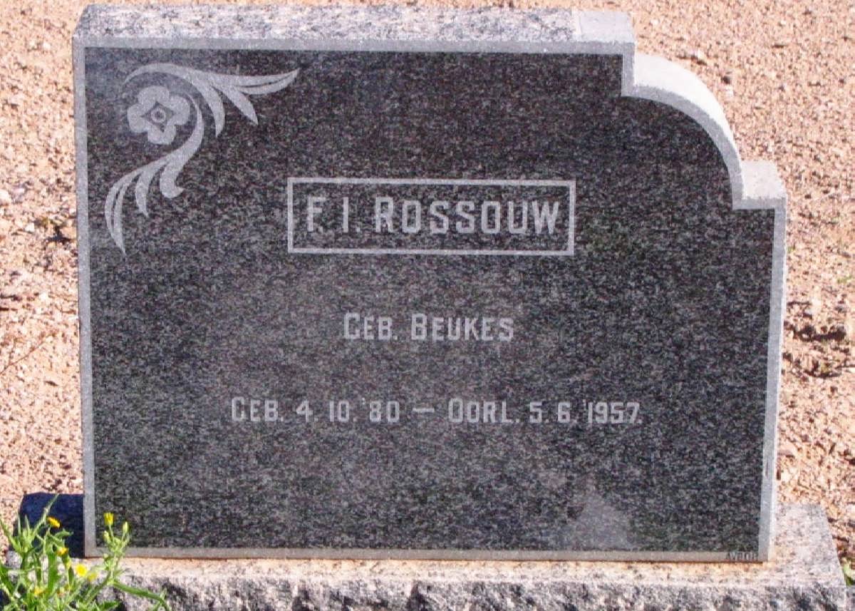 ROSSOUW F.I. nee BEUKES 1880-1957