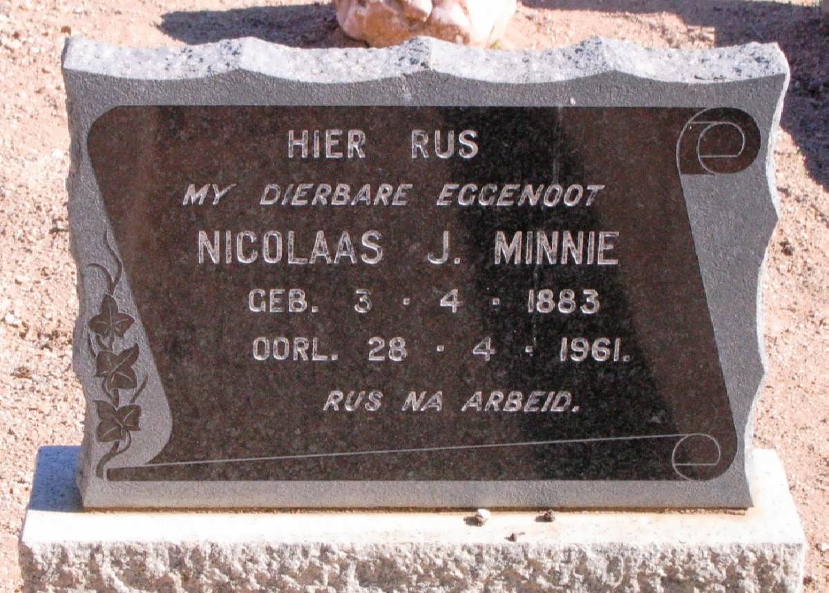 MINNIE Nicolaas J. 1883-1961