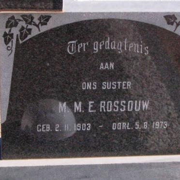 ROSSOUW P.A. 1891-1970 &amp; M.M.E. 1903-1973