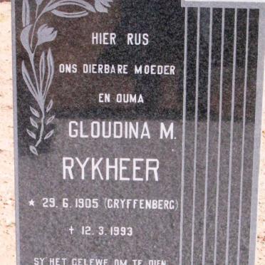 RYKHEER Sarel J. 1900-1972 &amp; Gloudina M. GRYFFENBURG 1905-1993