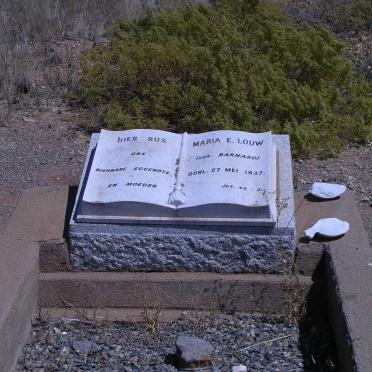 LOUW Maria E. geb. BARNARD  -1937