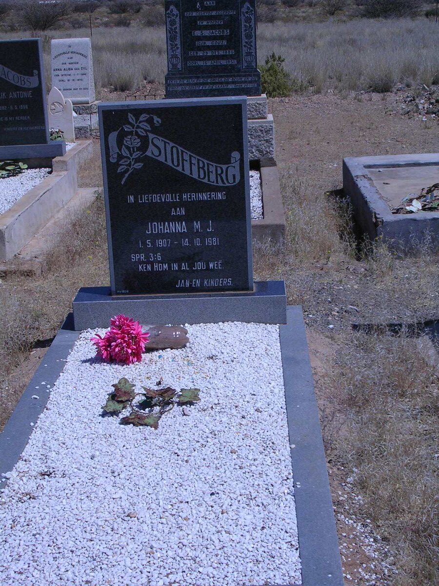 STOFFBERG  Johanna M.J. 1907-1981