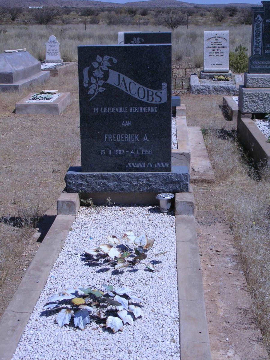 JACOBS Frederick A. 1907-1958