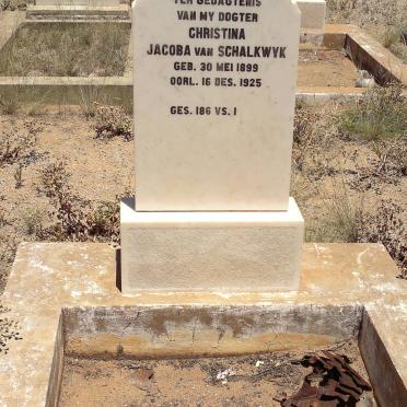 SCHALKWYK Christina Jacoba, van 1899-1925