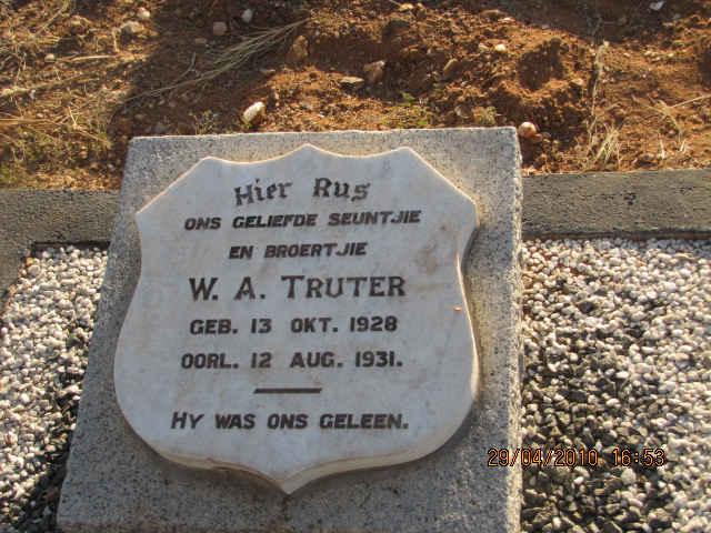 TRUTER W.A. 1928-1931