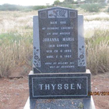 THYSSEN Johanna Maria nee DAWSON 1893-1962