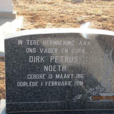 NOETH Dirk Petrus 1916-1991 &amp; Issabella Elizabeth 1919-1980