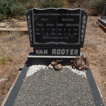 ROOYEN Paul Josia, van 1931-1973 :: VAN ROOYEN Gert Johannes 1970-1973