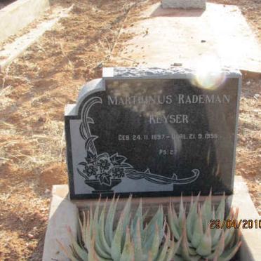 KEYSER Marthinus Rademan 1897-1956