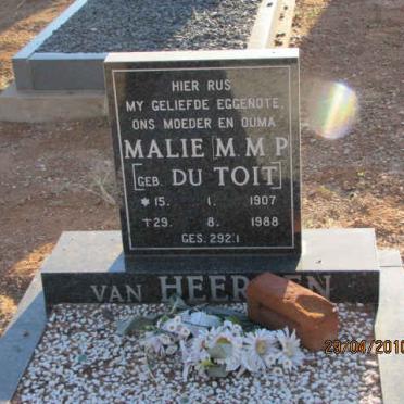 HEERDEN Willem Nicolaas, van 1906-1990 &amp; Malie M.M.P. DU TOIT 1907-1988