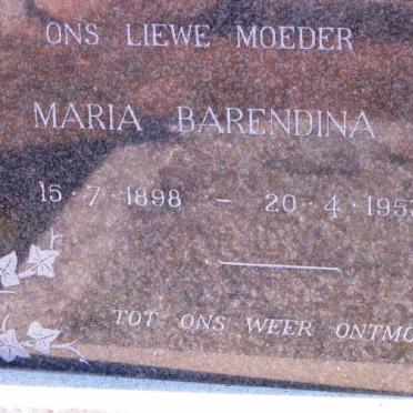 BURGER Maria Barendina 1898-1953