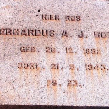 BOTES Gerhardus A.J. 1892-1943