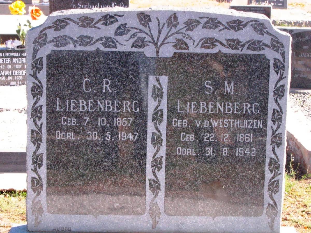 LIEBENBERG C.R. 1857-1947 &amp; S.M. v.d. WESTHUIZEN 1861-1942