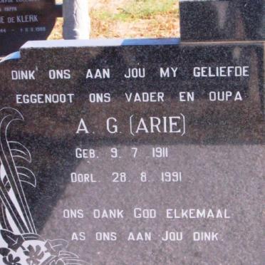 OBERHOLSTER A.G. 1911-1991 &amp; Petronella 1909-1992