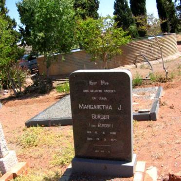 BURGER Margaretha J. nee BURGER 1886-1973
