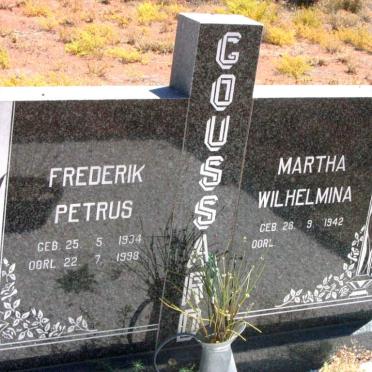 GOUSSARD Frederik Petrus 1934-1998 &amp; Martha Wilhelmina 1942-