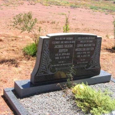 BOOYSEN Jacobus Frederik 1892-1975 &amp; Sophia Margaretha Magdalena 1923-1991