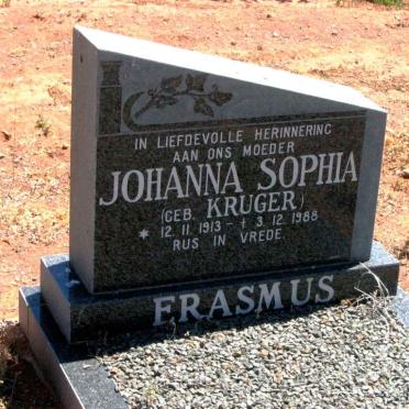 ERASMUS Johanna Sophia nee KRUGER 1913-1988
