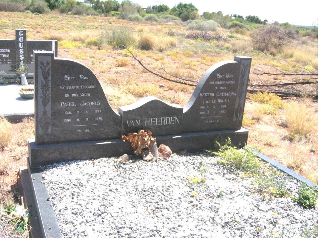 HEERDEN Carel Jacobus, van 1897-1970 &amp; Hester Catharina LE ROUX 1904-1983