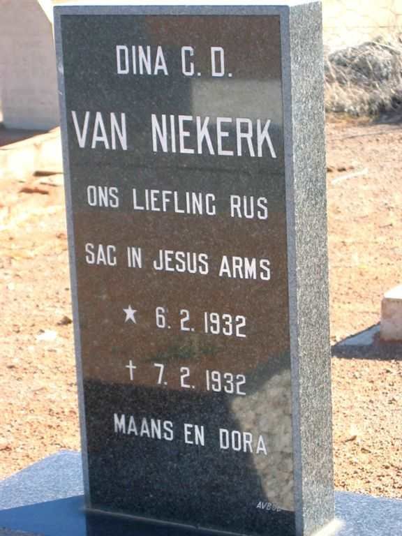 NIEKERK Dina C.D., van 1932-1932