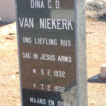 NIEKERK Dina C.D., van 1932-1932