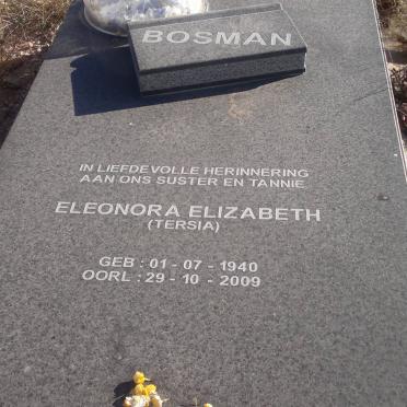 BOSMAN Eleonora Elizabeth 1940-2009
