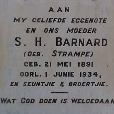 BARNARD S.H. nee STRAMPE 1891-1934 :: BARNARD ?