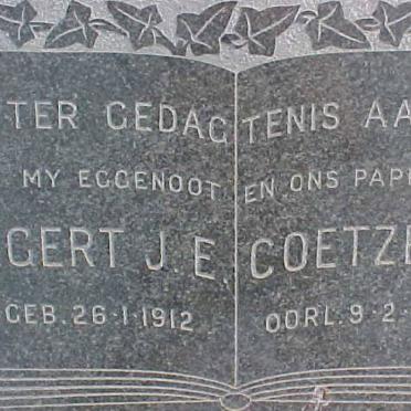 COETZEE Gert J.E. 1912-1971