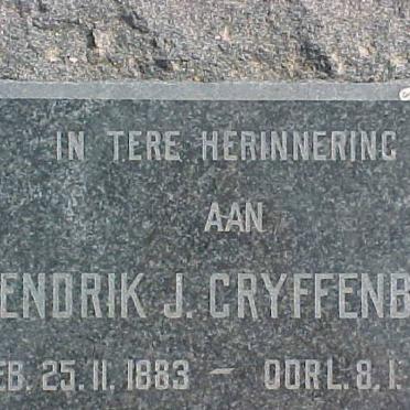GRYFFENBERG Hendrik J. 1883-1954