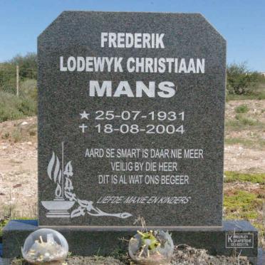 MANS Frederik Lodewyk Christiaan 1931-2004