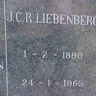 LIEBENBERG J.C.R. 1896-1965