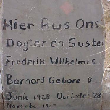 BARNARD Frederik Wilhelmis 1928-1937