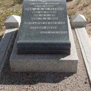 PLESSIS Dina J.A., du nee VAN STADEN 1915-1948