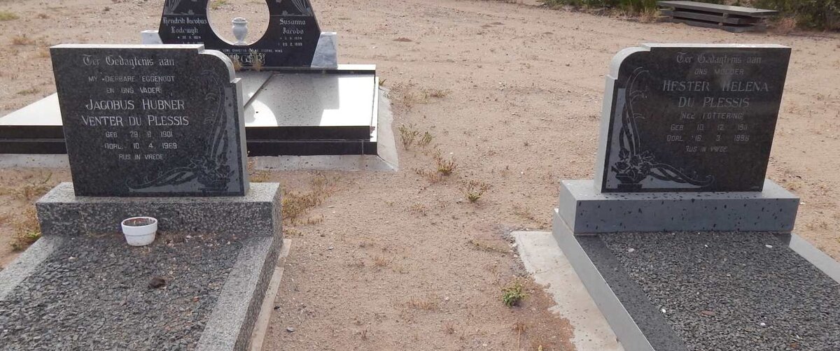 PLESSIS Jacobus Hubner Venter, du 1901-1969 &amp; Hester Helena LOTTERING 19??-1995