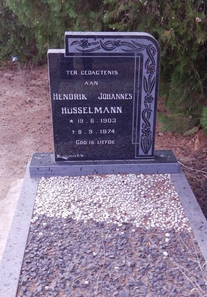 HUSSELMANN Hendrik Johannes 1903-1974