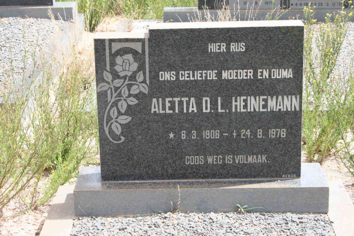 HEINEMANN Aletta D.L. 1906-1976