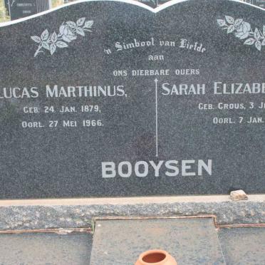 BOOYSEN Lucas Marthinus 1879-1966 &amp; Sarah Elizabeth CROUS 1890-1967