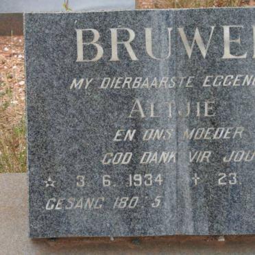 BRUWER Altjie 1934-1978