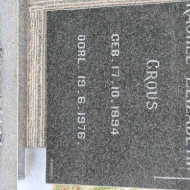 CROUS Rachel Elizabeth 1894-1976