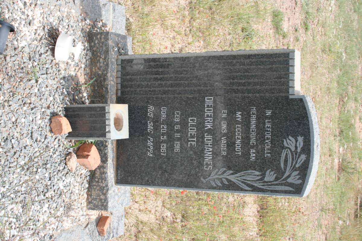 CLOETE Diederik Johannes 1916-1967