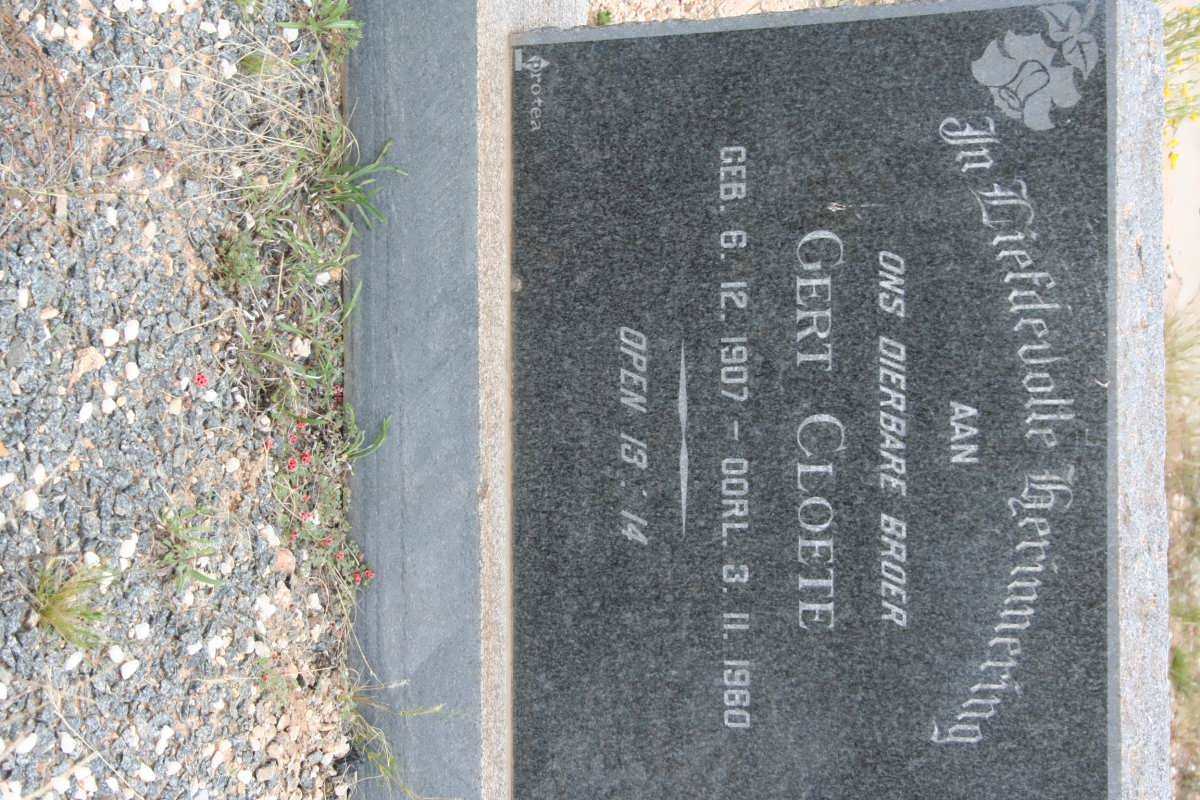 CLOETE Gert 1907-1960