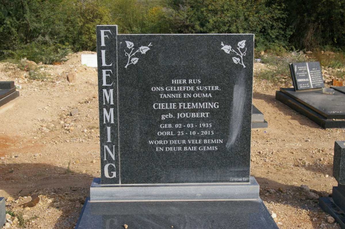 FLEMMING Cielie nee JOUBERT 1935-2015